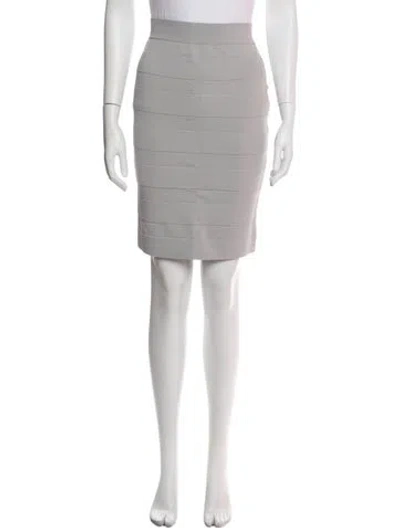 Pre-owned Alaïa Knee-length Skirt In Gray