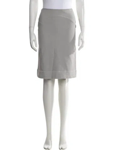 Pre-owned Alaïa Knee-length Skirt In Gray