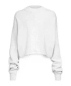 Alaïa Cotton Linen Knit Bare Back Jumper In White