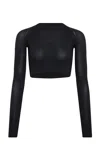Alaïa Alaia Womens Noir Alaia Slim-fit Cropped Wool-blend Cardigan In Black