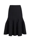 Alaïa Pleated Knitted Cashmere And Wool-blend Midi Skirt In Grey