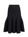 Alaïa Pleated Knitted Cashmere And Wool-blend Midi Skirt In Gray