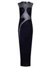 Alaïa Womens Noir Alaia Molded Sleeveless Woven Maxi Dress In Black