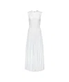 Alaïa Knitted Dress In A Shaped Shape In White