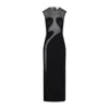 Alaïa Knit Bodycon Dress Sheer Panels