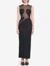 Alaïa Womens Noir Alaia Molded Sleeveless Woven Maxi Dress In Black