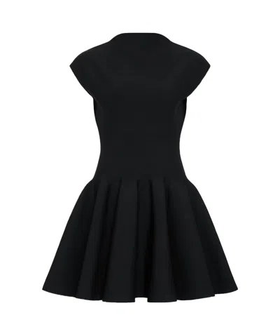 Alaïa Knit Skater Dress In Black