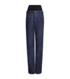 Alaïa Knit Band Jeans In Blue