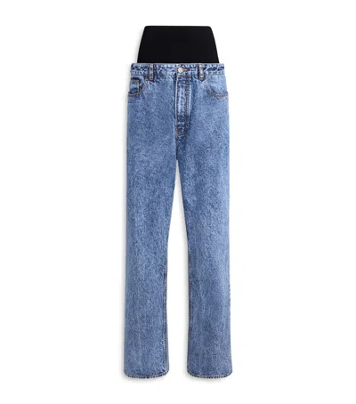 ALAÏA KNIT-WAIST STRAIGHT JEANS