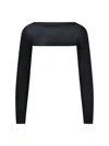 Alaïa Fitted Cashmere Cover-up With Round Neckline In Black
