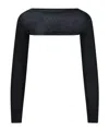 Alaïa Fitted Cashmere Cover-up With Round Neckline In Black