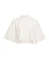 Alaïa Cropped Cotton Blend Top