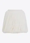 Alaïa White Casse Wool Fringes Skirt In White