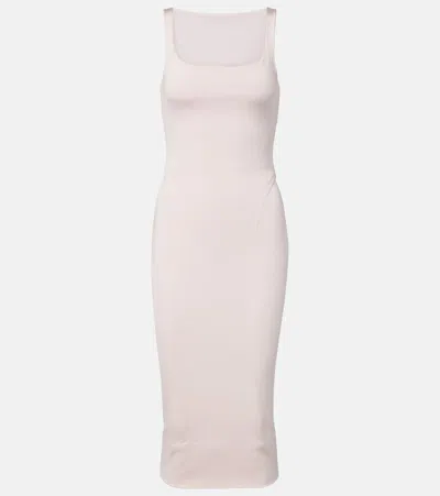 Alaïa Knitted Jersey Midi Dress In Pattern