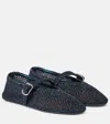 Alaïa Alaia Women Lurex Knitted Flats Ballet In Blue