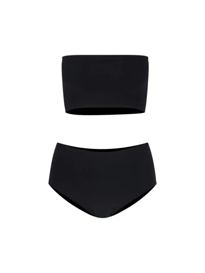 Alaïa Knitted Lingerie Set In Black