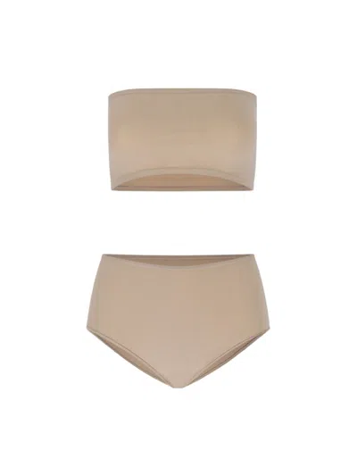 Alaïa Knitted Lingerie Set In Black