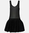 Alaïa Knitted Minidress In Noir Alaia