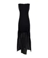 Alaïa Sleeveless Ruffled Ladder Knit Maxi Dress In Black