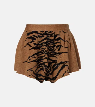Alaïa Knitted Shorts In Orange