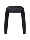 Alaïa Fitted Cashmere Cover-up With Round Neckline In Black