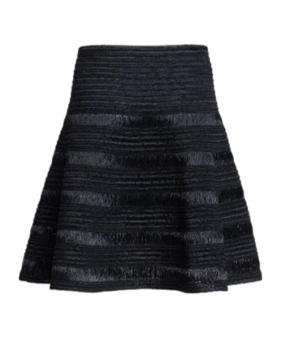 Alaïa Knitted Skirt In Black