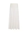 Alaïa Banded Sheer-knit Maxi Skirt In White
