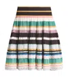 Alaïa Knitted Stripe Mini Skirt In Multi