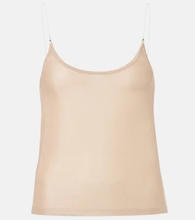 Alaïa Knitted Tank Top In Beige