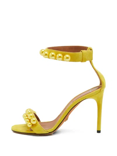 Pre-owned Alaïa La Bombe Ankle-strap Sandals In Yellow
