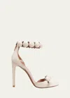 Alaïa Women's Bombe 90 Ankle-strap Studded Leather Sandals In Galet