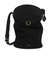 Alaïa La Canette Medium Bag In Suede Goatskin In Black