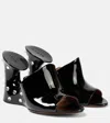 Alaïa Wedge-pantoletten La Sculpture Aus Lackleder In Black