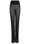 Alaïa Lace Flare Pant In Noir Alaia