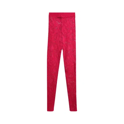Pre-owned Alaïa Lace Leggings 'fuchsia' | Pink | Women's Size 34