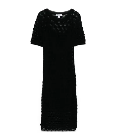 Alaïa Lace Midi Dress In Black