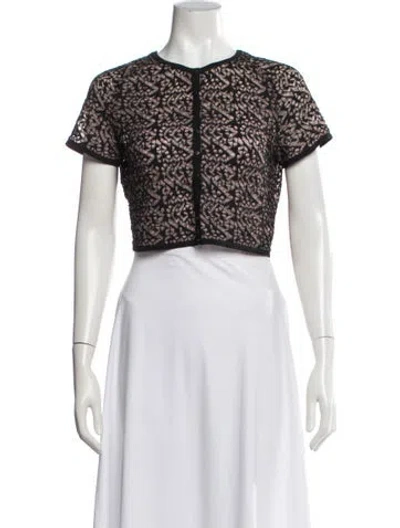 Pre-owned Alaïa Lace Pattern Jacket In Black