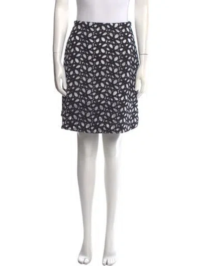 Pre-owned Alaïa Lace Pattern Knee-length Skirt In Gray