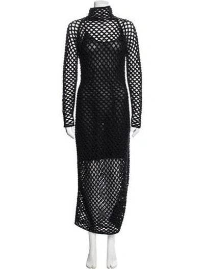Pre-owned Alaïa Lace Pattern Long Dress W/ Tags In Multi