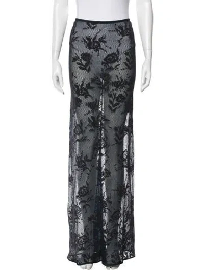 Pre-owned Alaïa Lace Pattern Long Skirt In Multi