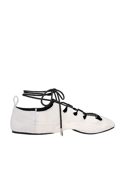 Alaïa Laced Flat In White