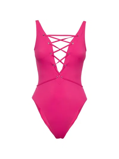 Pre-owned Alaïa Lace-up Swimwear In Pink