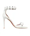 Alaïa Womens White Bombe 90 Leather Heeled Sandals In White