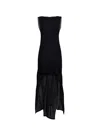 Alaïa Ladder Cotton Blend Dress In Black