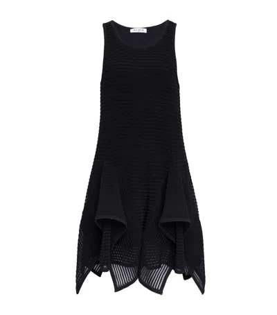 Alaïa Ladder-knit Mini Dress In Black