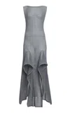 Alaïa Ladder-stitched Cotton-blend Midi Dress