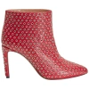 ALAÏA ALAIA LADIES RED 90 BOOT ALLOVER RIVET CAF