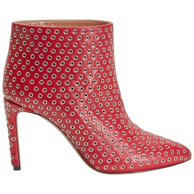 Alaïa Alaia Ladies Red 90 Boot Allover Rivet Caf