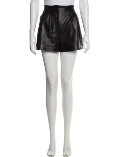 Pre-owned Alaïa Lamb Leather Mini Shorts In Purple