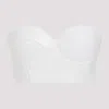 Alaïa Lamb Leather Top With Preformed Bra Cup In Blanc